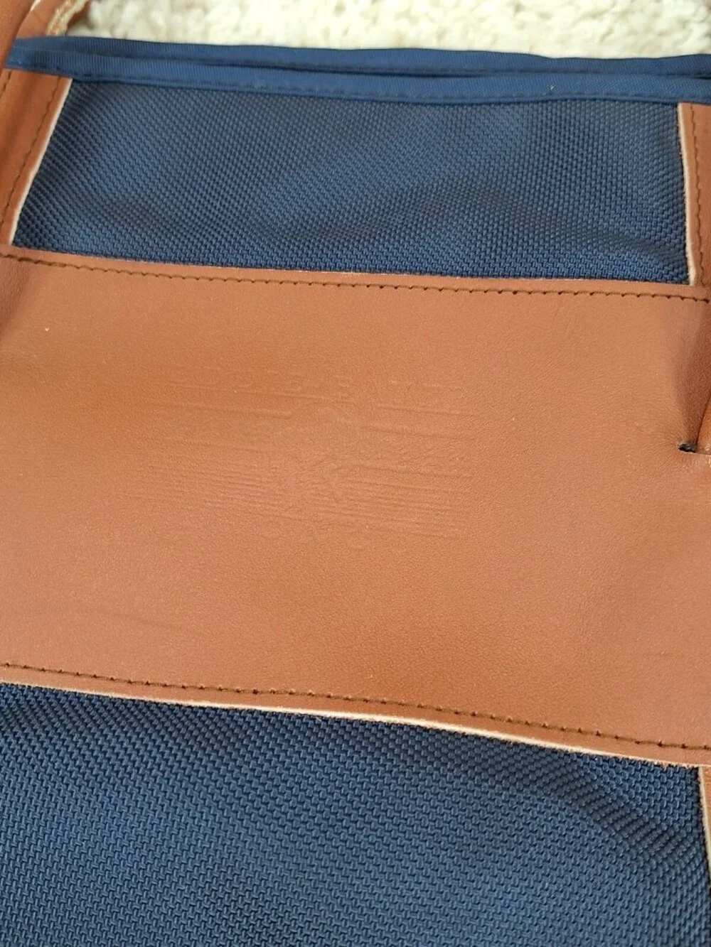 Vintage Eddie Bauer x Ford Bronco Leather & Canvas Duffle Tote Overnight Bag